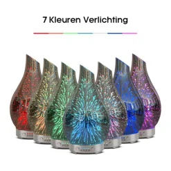 SensaHome Glazen 3D Aroma Diffuser Nachtlamp Luchtbevochtiger met LED Verlichting New