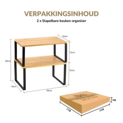 SensaHome Keuken Organizer Bureau Organizer Aanrecht Organizer Set van 2 Discount