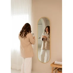 SensaHome Oval Wandspiegel met Metalen Rand Minimalistisch Design Best