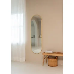 SensaHome Oval Wandspiegel met Metalen Rand Minimalistisch Design Best