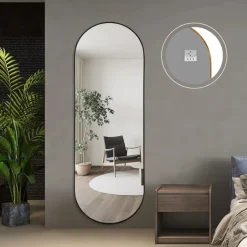 SensaHome Oval Wandspiegel met Metalen Rand Minimalistisch Design Online