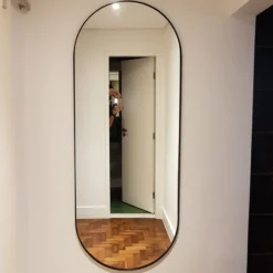 SensaHome Oval Wandspiegel met Metalen Rand Minimalistisch Design Online