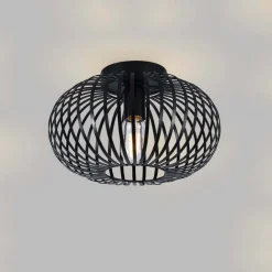 SensaHome Plafondlamp Industrieel Plafonnière van Metaal Retro Wire Kooi Design Clearance