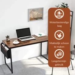 SensaHome Retro Schrijftafel Bureau Computertafel met Metalen Frame Sale