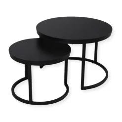 SensaHome Salontafel Set Antieke Ronde Houten Tafelset Clearance