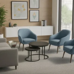 SensaHome Salontafel Set Antieke Ronde Houten Tafelset Clearance