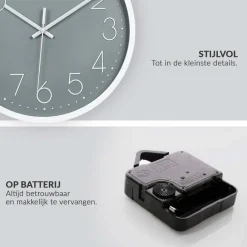 SensaHome Wandklok Minimalistische Design Stille Uurwerk TM20050-4