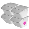 SmartStore Set van 5 Stevige Opbergbox Collect Stack-it 37L