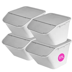 SmartStore Set van 5 Stevige Opbergbox Collect Stack-it 37L