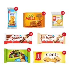 Snacks & cookies variety box Lotus, LU, Kinder & Meli Best