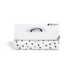 Snüz 2 Pack Hoeslaken Wieg Mono Rainbow Hot