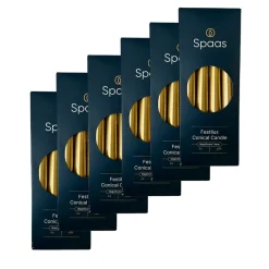 Spaas Festilux Dinerkaarsen Goud 23/250mm 8u 6 x 4 Stuks Clearance