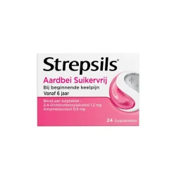 Strepsils Aardbei Suikervrij Zuigtabletten Outlet