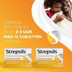 Strepsils Citroen + Honing Zuigtabletten Outlet