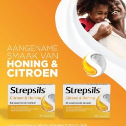 Strepsils Citroen + Honing Zuigtabletten Outlet