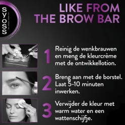 Syoss Brow Tint Donkerbruin Permanente Wenkbrauwverf