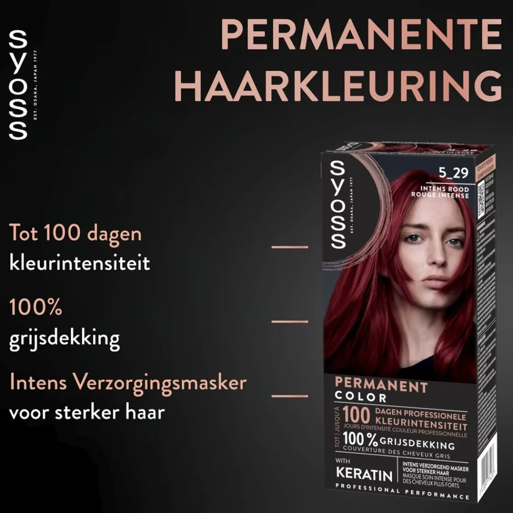 Syoss Permanent Color 5-29 Intens Rood Permanente Haarkleuring Online