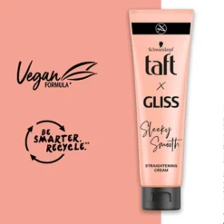 Taft x Gliss Sleeky Smooth Straightening Cream New