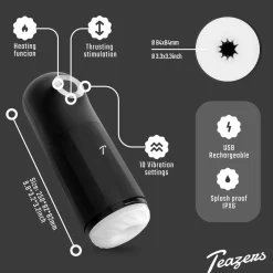 Teazers Automatische Masturbator met Driedubbele Stimulatie Sale