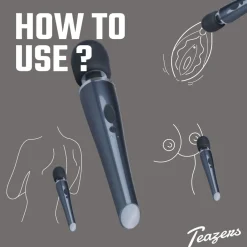 Teazers Black Lightning Wand Vibrator Best