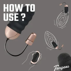 Teazers Geribbeld Vibratie-Eitje Met Afstandsbediening New