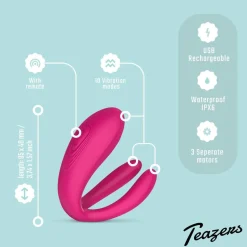 Teazers Koppel Vibrator met Afstandsbediening Hot