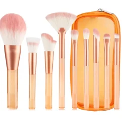 Technique PRO Translucent Perfection make-up kwastenset - 9 make-up kwasten met zakje (ORANJE) Outlet