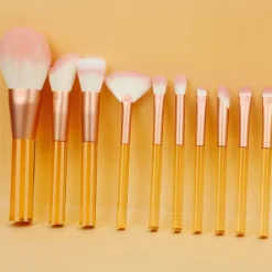 Technique PRO Translucent Perfection make-up kwastenset - 9 make-up kwasten met zakje (ORANJE) Outlet