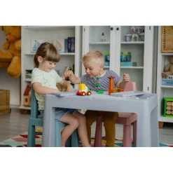 Teggi Grey/Old Rose/Turquoise Multifun 3-in-1 Tafel met Twee Stoeltjes Sale