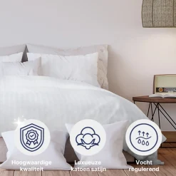 Ten Cate 100% Katoensatijnen Tweepersoons Dekbedovertrek Outlet
