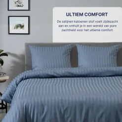 Ten Cate 100% Katoensatijnen Tweepersoons Dekbedovertrek New