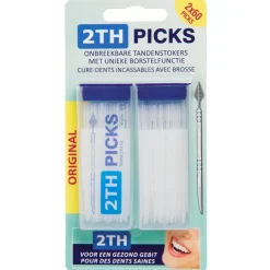 2TH Picks Onbreekbare Tandenstokers met Unieke Borstelfunctie Outlet