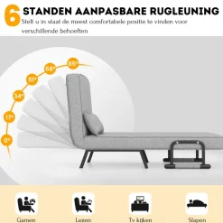 Trendmix 4-in-1 Uitklapbare Slaapstoel Slaapbank Met 6 Standen Verstelbare Rugleuning Online