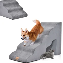 Trendmix twee delige huisdiertrap voor grote en kleine honden en katten met afneembare hoes Discount