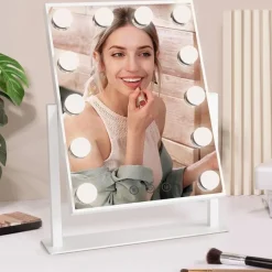 UNIQ New York Mega - Make-up Spiegel met 12 LED Lampen