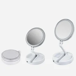 UNIQ Opvouwbare Led Make-up Make-upspiegel en 10x Vergroting Sale