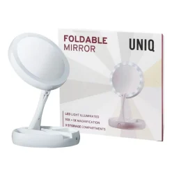 UNIQ Opvouwbare Led Make-up Make-upspiegel en 10x Vergroting Sale