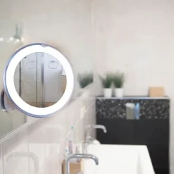 UNIQ Ronde Spiegel met Led Licht en Zuignap X10 Vergrotende Spiegel