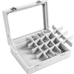 UNIQ sieradendoosje in grijs velours Outlet