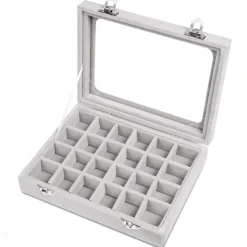 UNIQ sieradendoosje in grijs velours Outlet