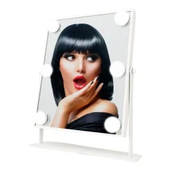 UNIQ Xl Hollywood Make-up Make-upspiegel met 6 Led Lampen en Aanraakfunctie Discount