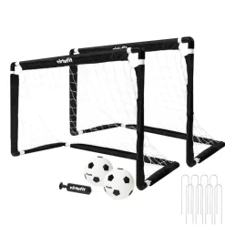 VirtuFit Kinder Voetbaldoelen Set met 2 Ballen en Pomp Online