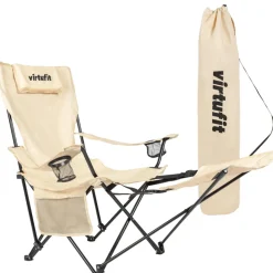 VirtuFit Opvouwbare Camping Stoel met Voetsteun Sale