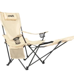 VirtuFit Opvouwbare Camping Stoel met Voetsteun Sale