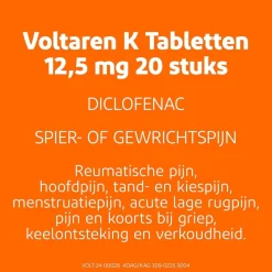 Voltaren K 12,5mg Diclofenac-Kalium Filmomhulde Tabletten Clearance