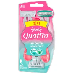 Wilkinson Sword Quattro Smooth Sensitive Wegwerpscheermesjes Sale