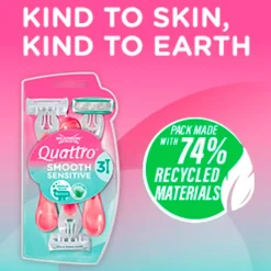 Wilkinson Sword Quattro Smooth Sensitive Wegwerpscheermesjes Sale