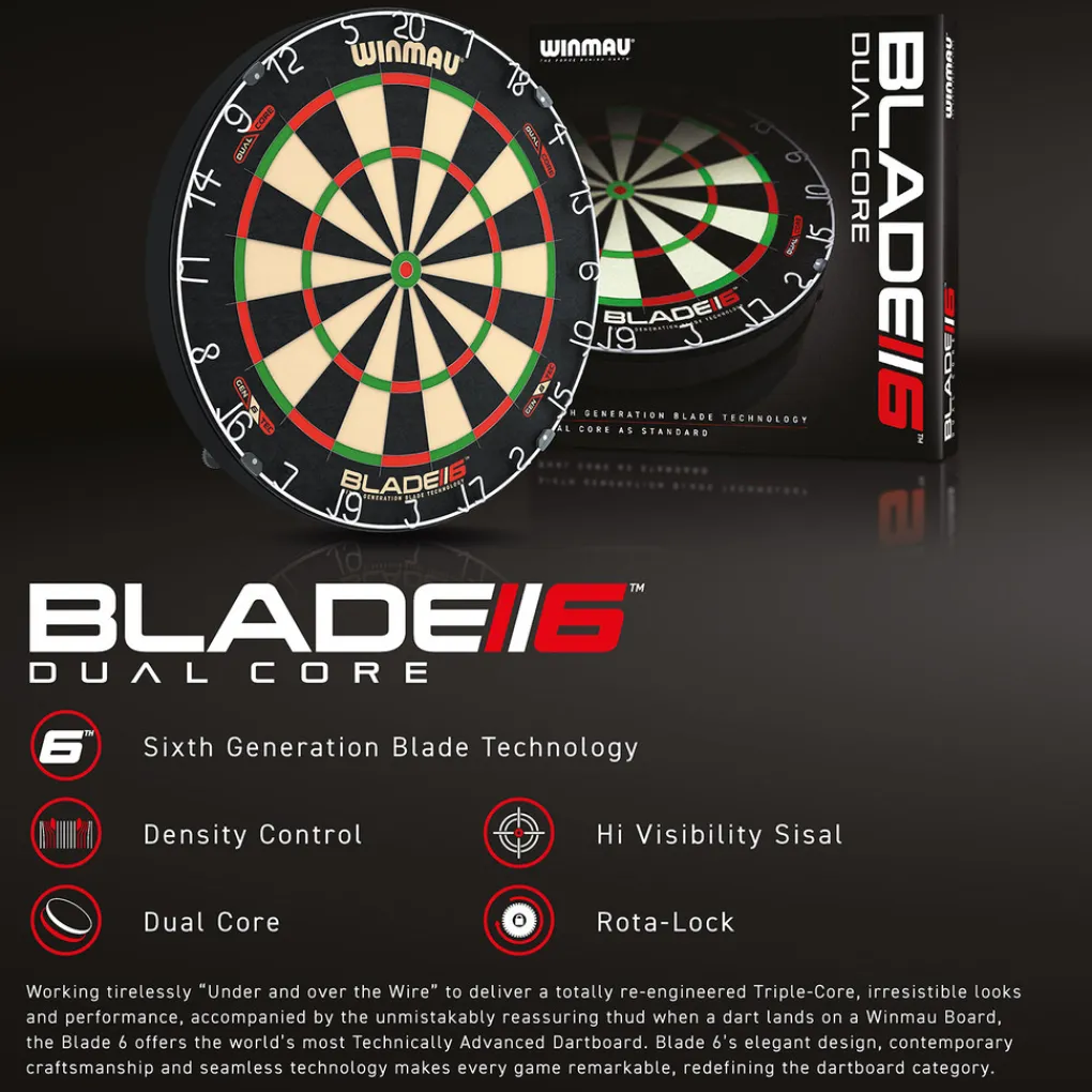 Winmau Blade 6 Dual Core Dartbord Outlet