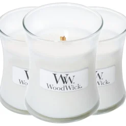 Woodwick geurkaarsen White Tea & Jasmine Clearance