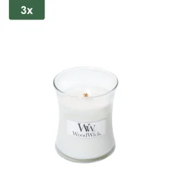 Woodwick geurkaarsen White Tea & Jasmine Clearance
